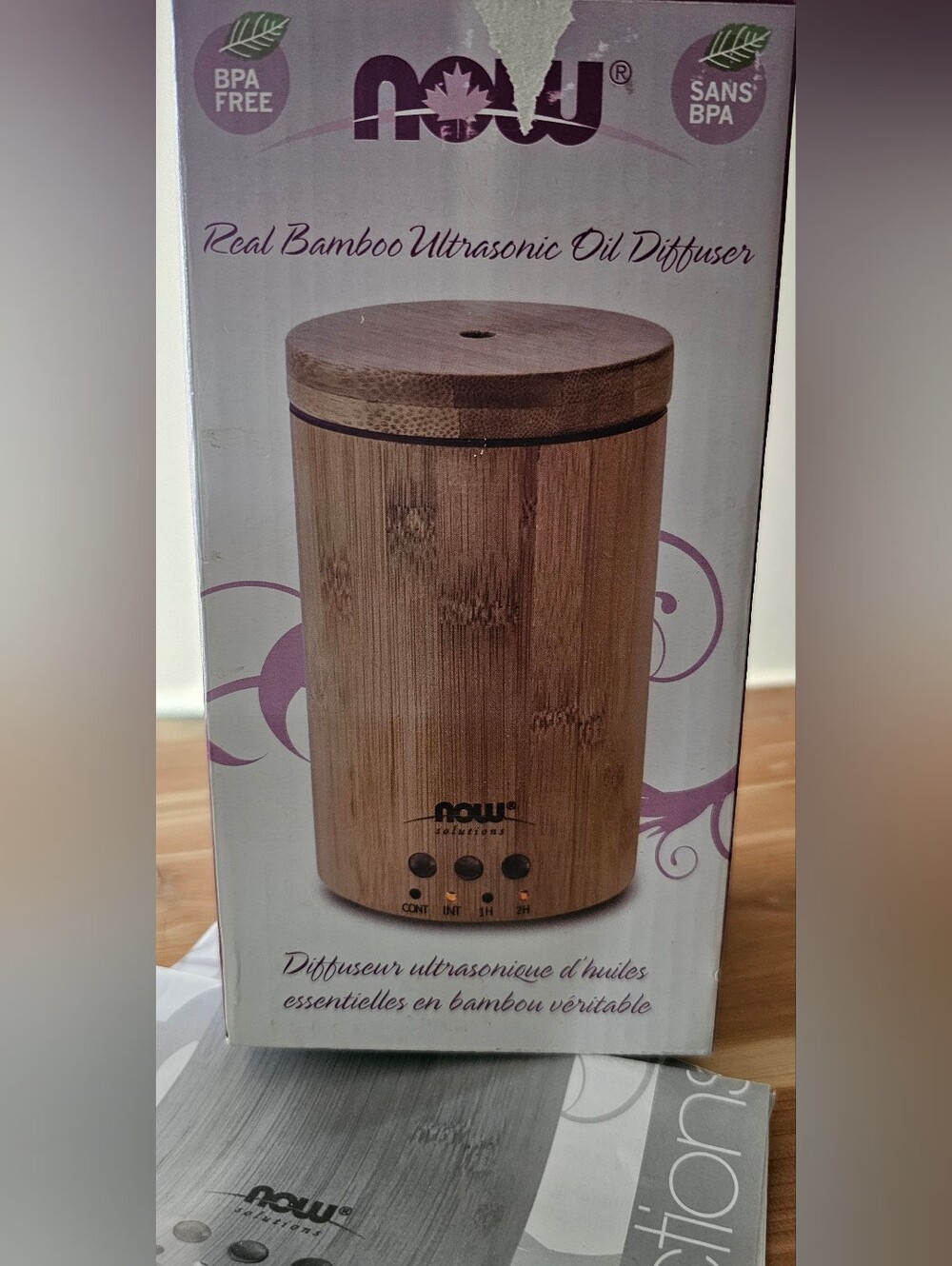 Bamboo Ultrasonic Oil Diffuser. **FREE ESSENTIAL OILS WITH PURCHASE**